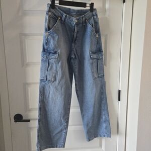Gap Blue Cargo Jeans Petite